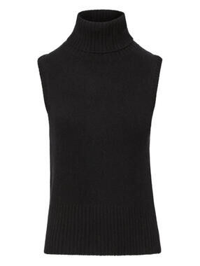 NEW, VERONICA BEARD turtleneck sleeveless top in Black Sz L #S8287